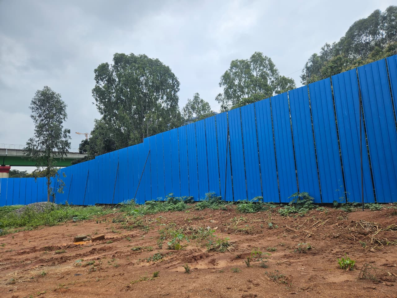 Ongoing Barricade Work at Whitefield - Image 1